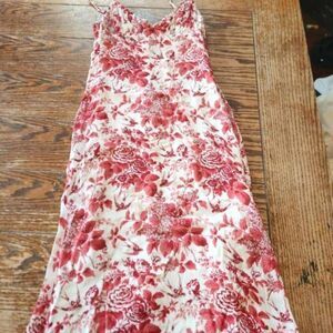 Reformation Red Floral Midi Dress